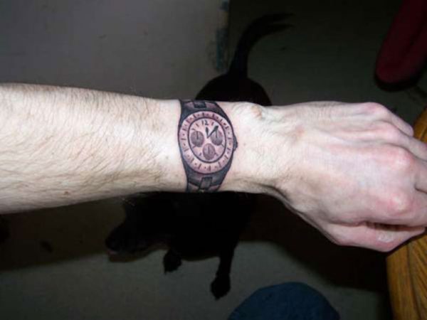Nice wrist Watch Tattoo
