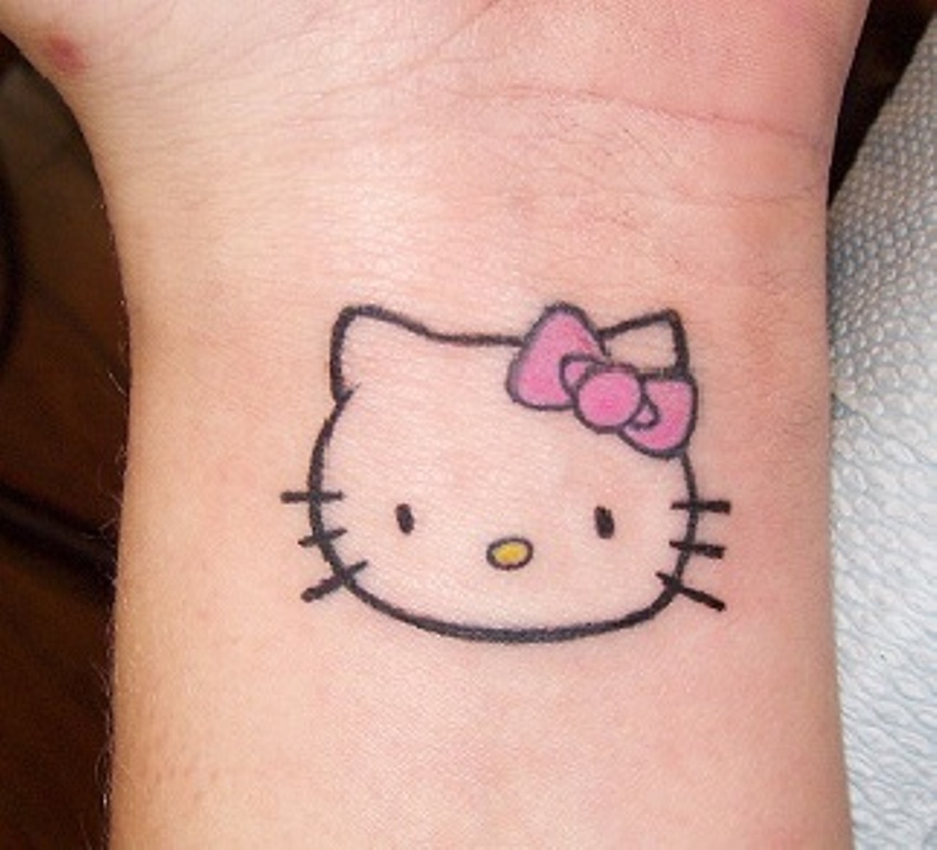 Normal kitty Wrist Tattoo.