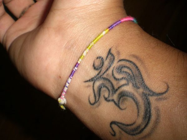 Ohm Tattoo Dual Oultine On Wrist