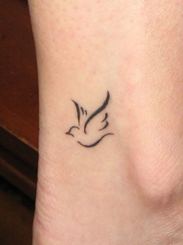 Outline Dove Tattoo