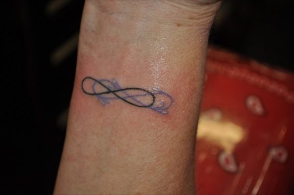 Outline Infinity Tattoo On Wrist