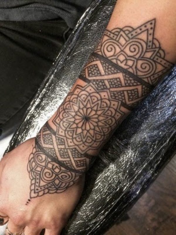 Outline Mandala Tattoo