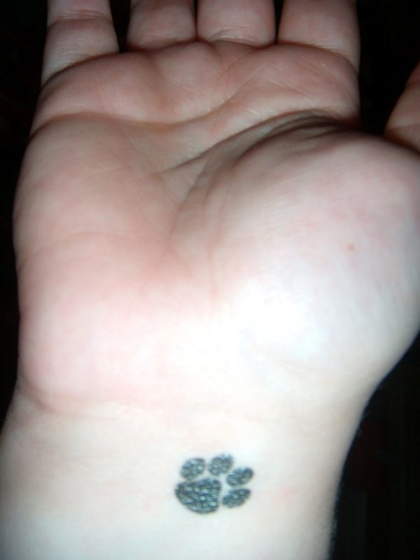 Paw Tattoo Design On Wrist