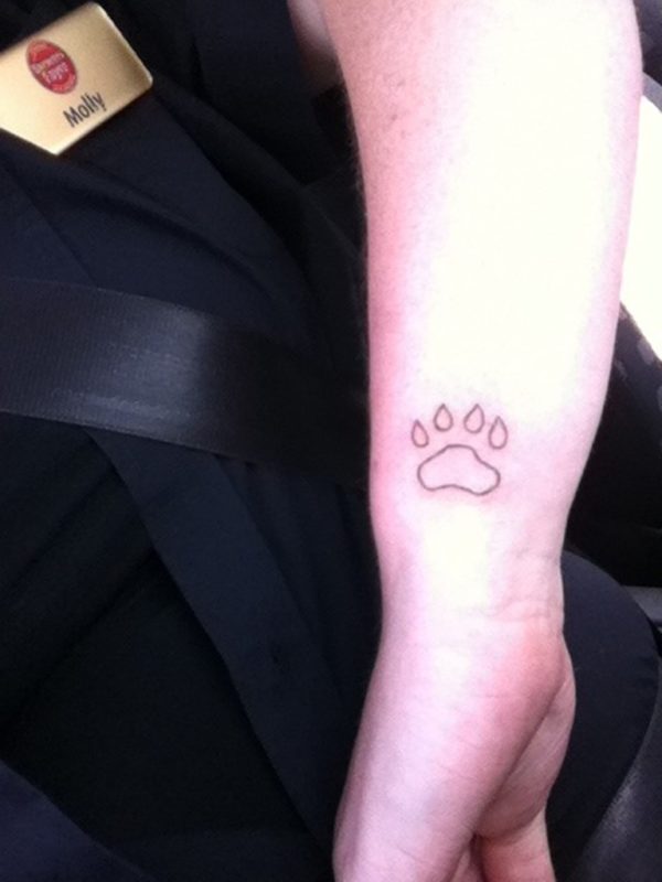 Paw Tattoo On Wrist