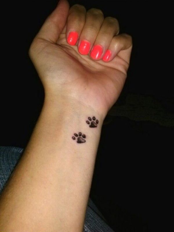 Paw Tattoo On Wrist