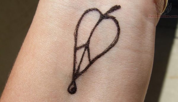 Peace Heart Tattoo on Wrist