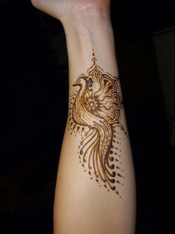 Peacock Wrist Tattoo