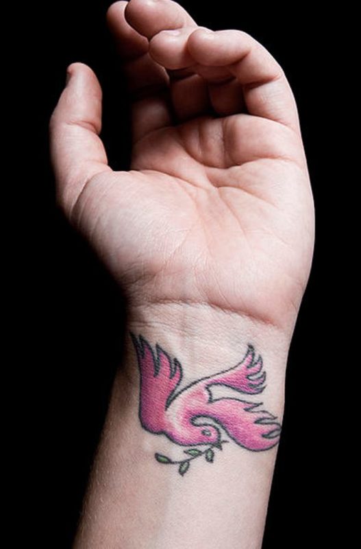 Pink Dove Tattoo