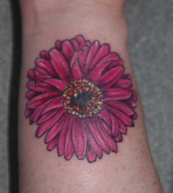 Pink Flower Tattoo