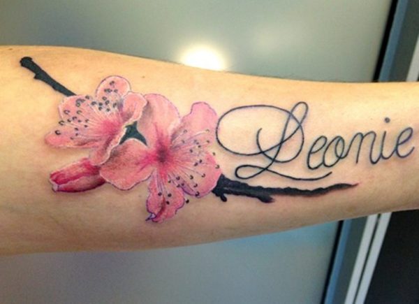 Pink Flower Tattoo