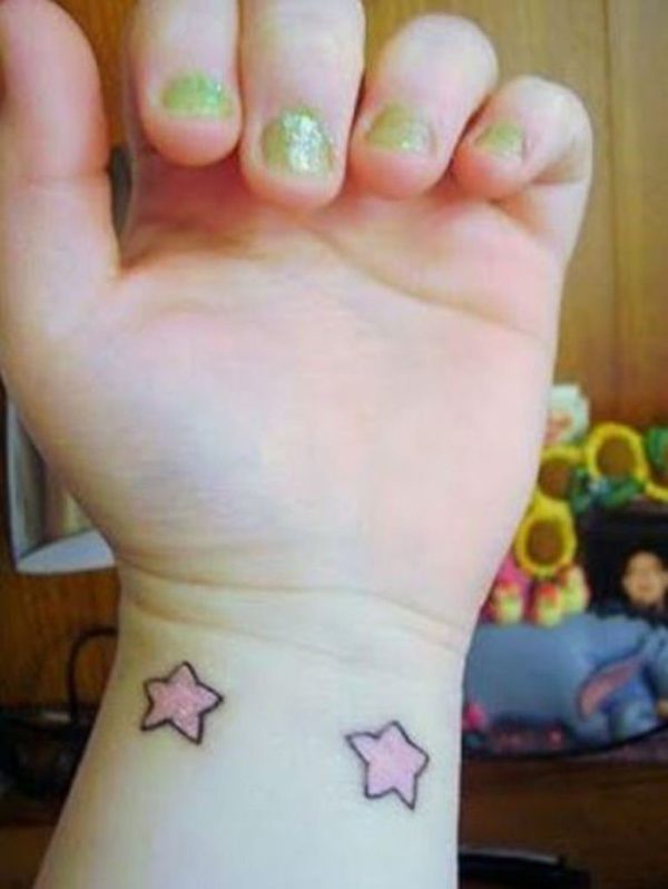Pink Star Tattoo