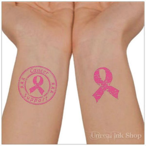 Pink Wording Tattoo 