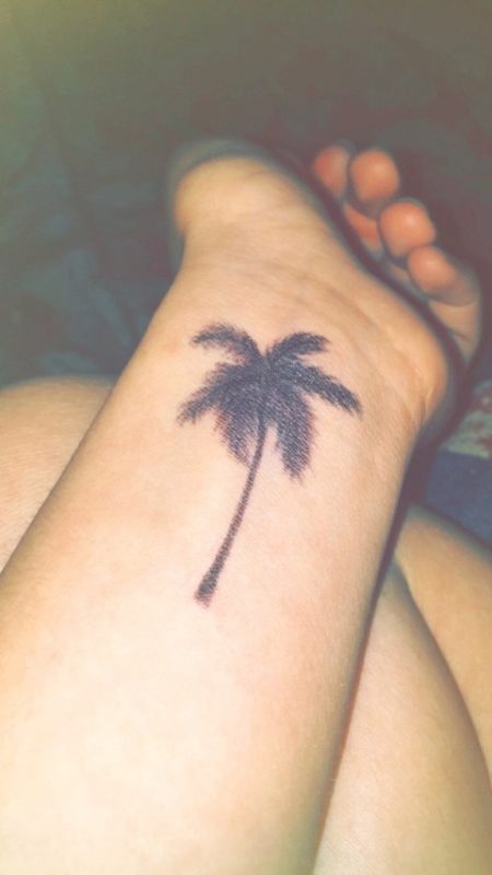 Palm Tree Tattoo On Wrist