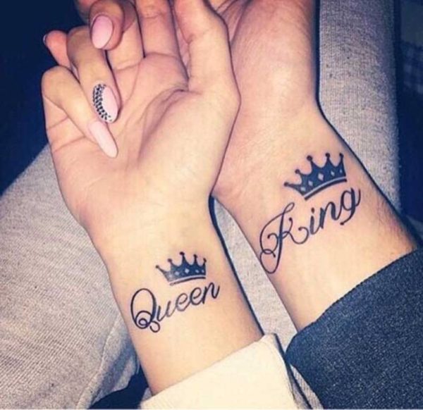 Queen King Crown Tattoo