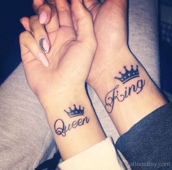 Queen King Crown Tattoo