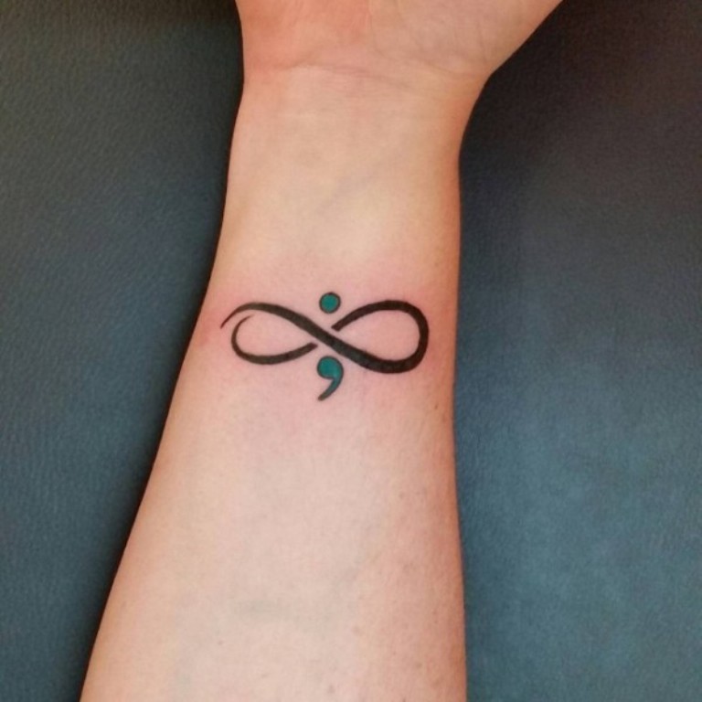Question Mark And Infinity Tattoo