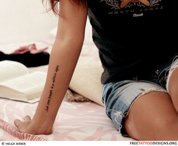 Quotes Tattoo On Wrist
