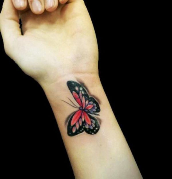 Red Butterfly Tattoo