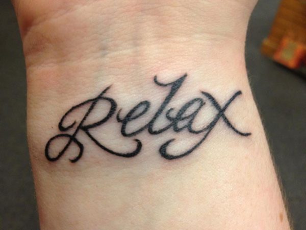 Relax Tattoo On Wrist