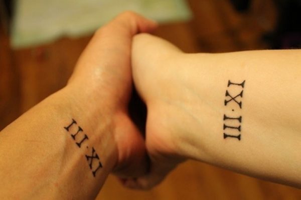 Roman Number Tattoo On Wrists