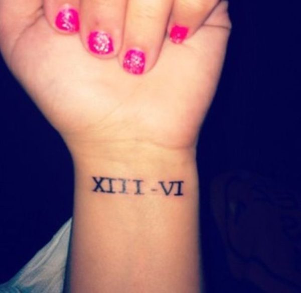 Roman Numbers Tattoo 