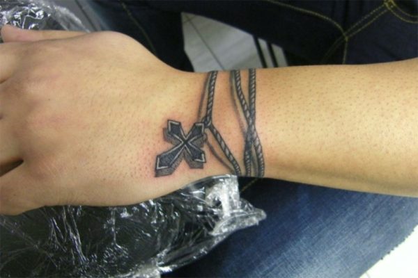 Rosary Cross Tattoo Design