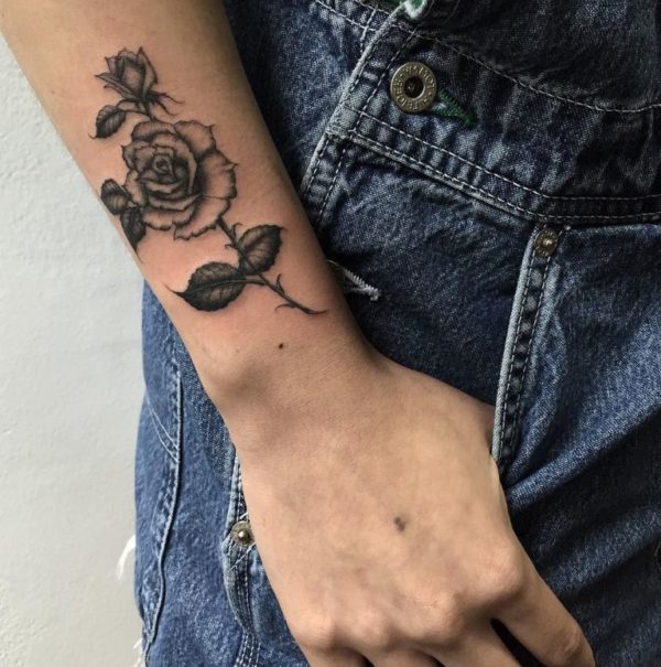 Rose Flower Tattoo Design