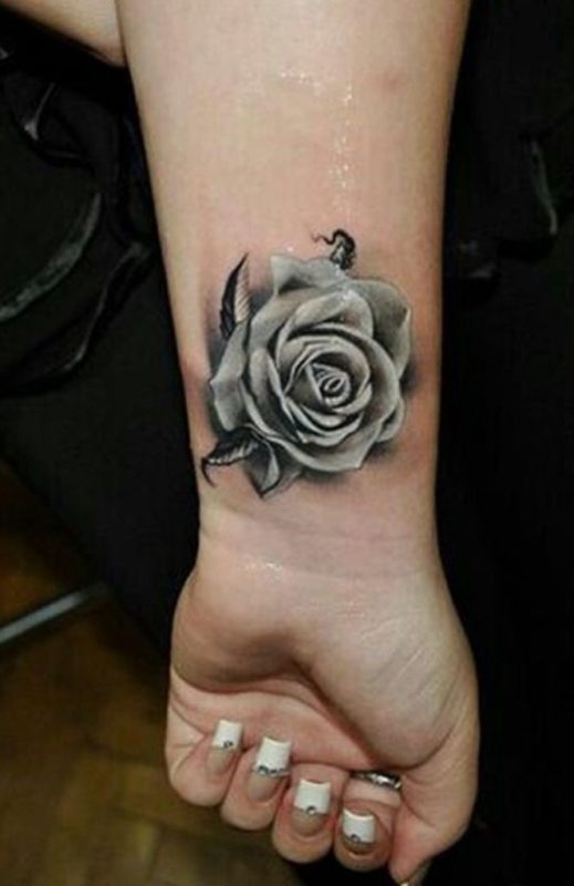 Rose Tattoo On The Wrist 