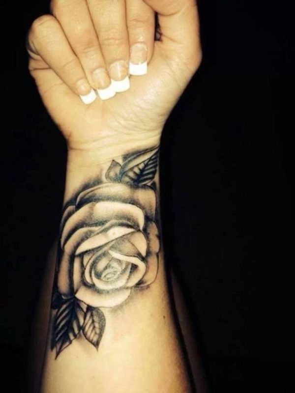 Rose Tattoo On Wrist