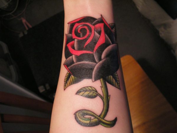 Rose Wrist Band Tattoo