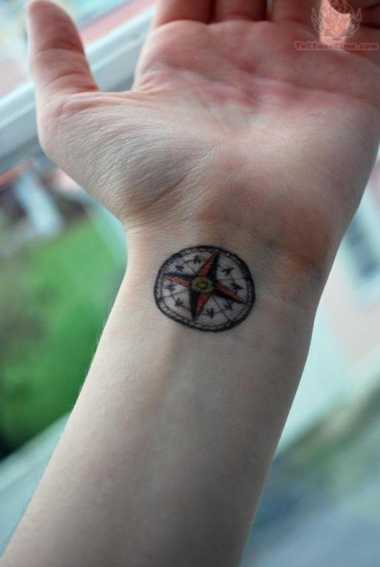 Round Compass Tattoo