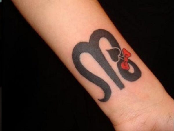 Scorpio Zodiac Sign Tattoo Design
