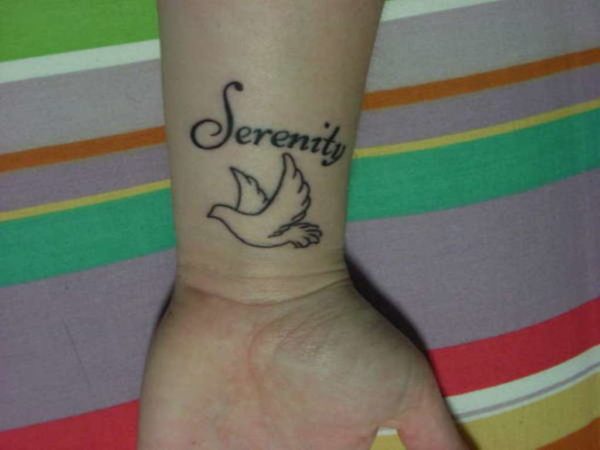 Serenity Dove Tattoo