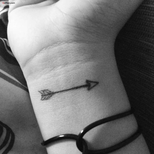 Side Arrow Tattoo On Wrist