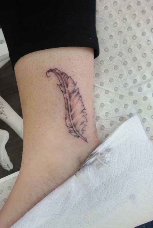 Simple Feather Tattoo