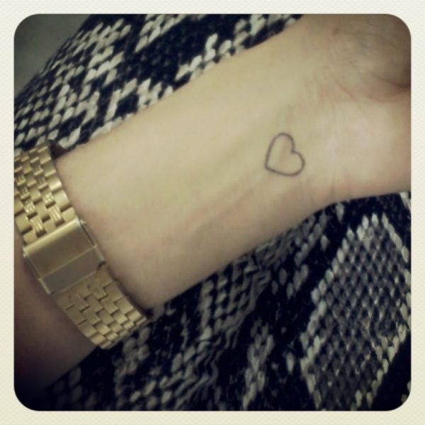 Simple Heart Tattoo On Wrist