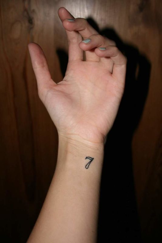 Simple Number Tattoo