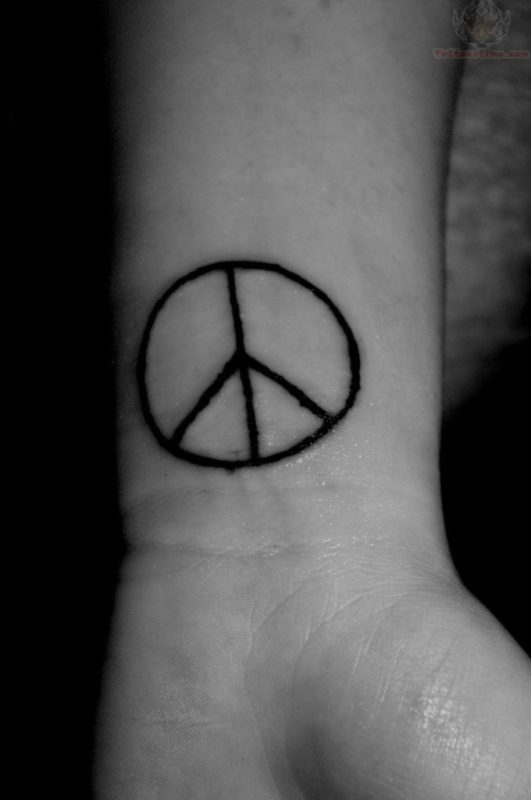 Simple Peace Tattoo