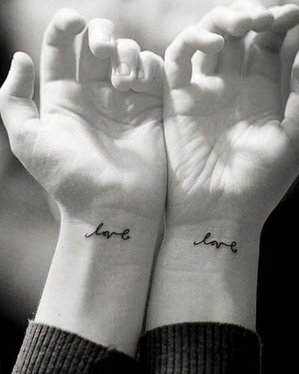 Simply Love Tattoo On Wrist