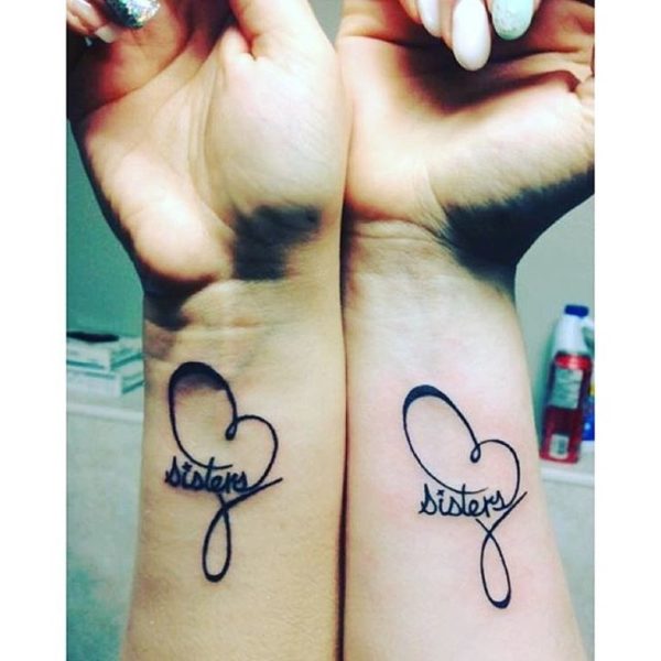 Sisters Love Wrist Tattoo