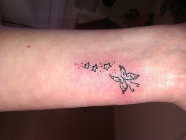 Small Butterfly Tattoo On Wrist
