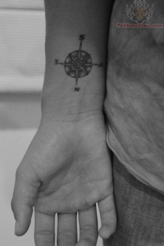 Small Compass Tattoo