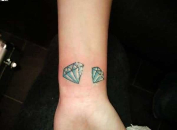 Small Diamond Tattoos On Wrist