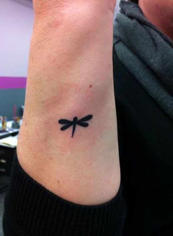 Small Dragonfly Tattoo On Wrist