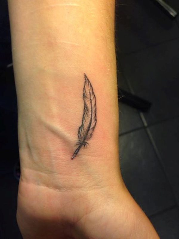 Small Feather Tattoo