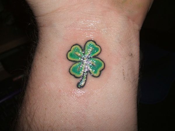 Small Green Flower On Wrist