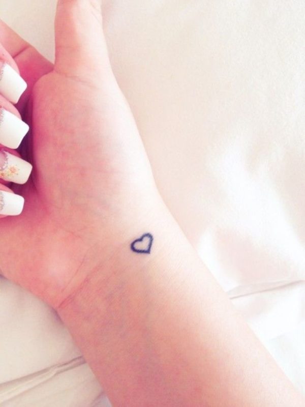 Small Heart Tattoo On Wrist