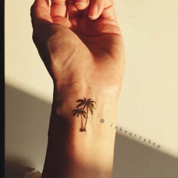 Small Palm Tree Tattoo