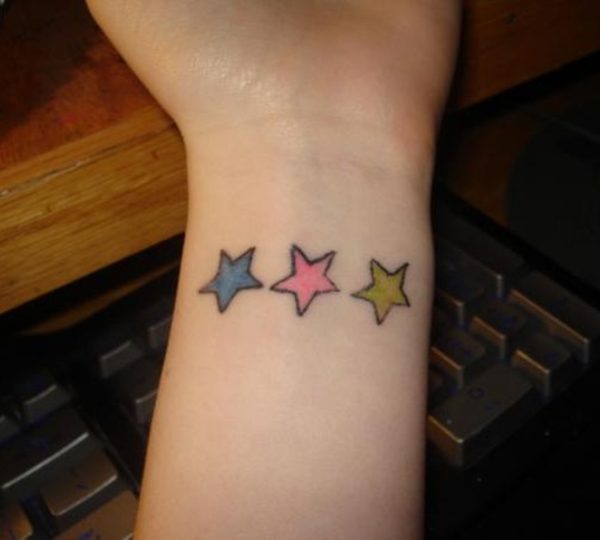 Small Stars Tattoo On Wrist