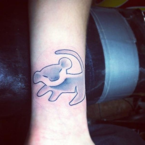 Small Lion Wrist Tattoo